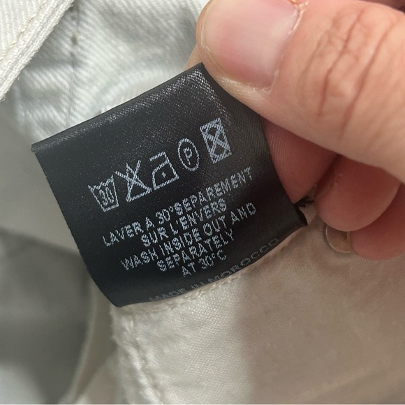 Isabel Marant Etoile White & Gray Rhombus Cut Off Denim Shorts NWOT - Picture 11 of 12